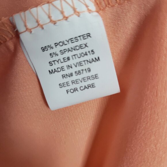 Notations Blouse NEW Peach XL NWT Dressy Feminine Workwear Pleat Metal clip BOHO - Picture 8 of 13
